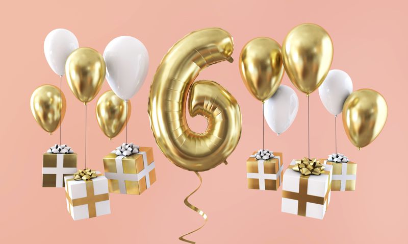 Geburtstagsdekoration zum 6. Geburtstag